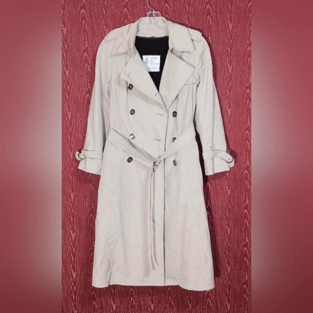 London Fog Beige Double-Breasted Trench Coat